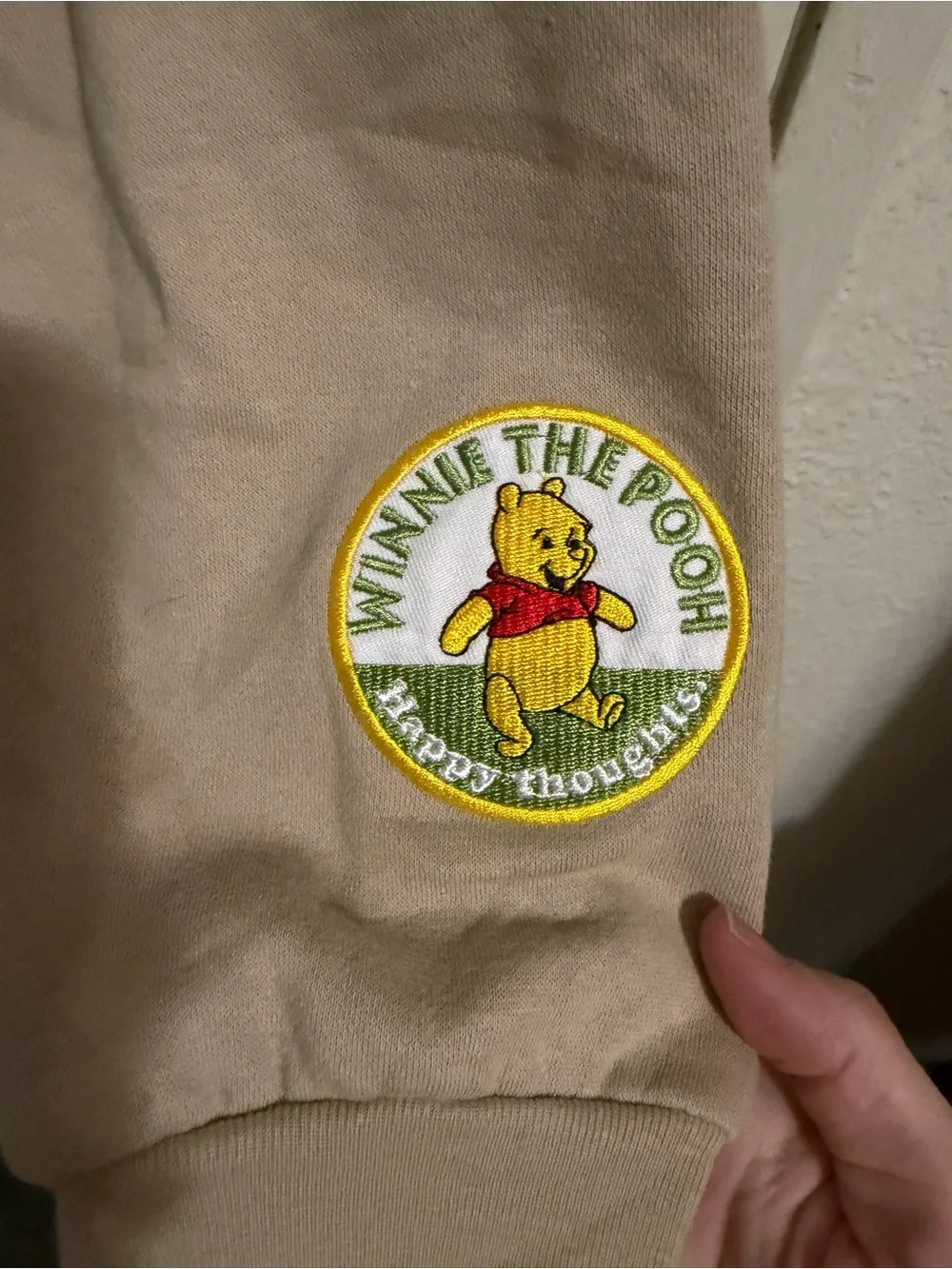 Winnie the Pooh Beige Zip-Up Hoodie Jacket - Picture 3 of 5